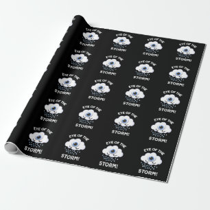 Oogst van het Storm Funny Weather Pun Dark BG Cadeaupapier