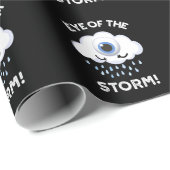 Oogst van het Storm Funny Weather Pun Dark BG Cadeaupapier (Rol Hoek)