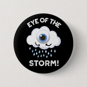 Oogst van het Storm Funny Weather Pun Dark BG Ronde Button 5,7 Cm