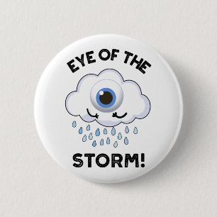 Oogst van het Storm Funny Weather Pun Ronde Button 5,7 Cm