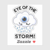Oogst van het Storm Funny Weather Pun Sticker (Vel)