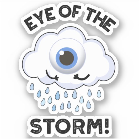 Oogst van het Storm Funny Weather Pun Sticker (Voorkant)