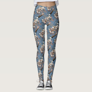 Oogst van kunstroze vlammen leggings