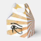 Oogst van paardenpest, Egyptisch symbool Retro Sun Bedankdoosjes (Achterkant)