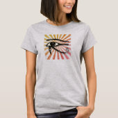 Oogst van paardenpest, Egyptisch symbool Retro Sun T-shirt (Voorkant)