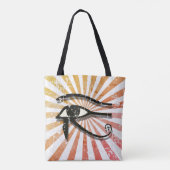 Oogst van paardenpest, Egyptisch symbool Retro Sun Tote Bag (Achterkant)
