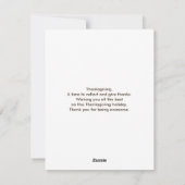 Oogst van pompoenen en najaar van lederen feestdagenkaart (Achterkant)