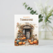 Oogst van pompoenen Happy Thanksgiving Briefkaart (Staand voorkant)