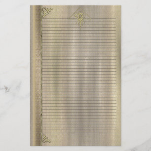 Oogst van Providence Lined Goldtone Briefpapier
