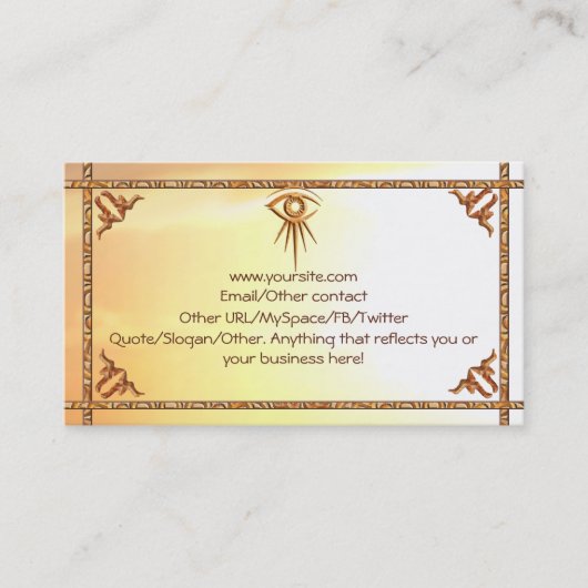 Oogst van Providence Sunburst Introductiekaart Visitekaartje (Voorkant)