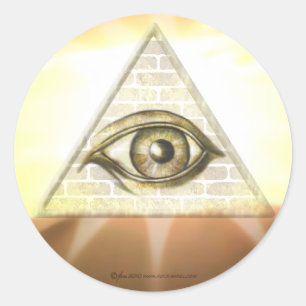Oogst van Providence Sunburst Ronde Sticker
