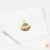 Oogst van Providence Sunburst Ronde Sticker (Envelop)