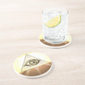 Oogst van Providence Sunburst Zandsteen Onderzetter (Zijkant)