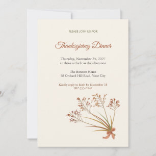Oogst van Switchgrass Oproep voor Thanksgiving-din Kaart