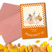 Oogst van Thanksgiving Pompoen Personaliseer Feestdagenkaart