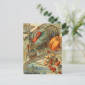 Oogst van Turkije en Biplane Briefkaart (Staand voorkant)