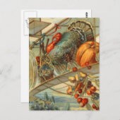 Oogst van Turkije en Biplane Briefkaart (Voorkant / Achterkant)