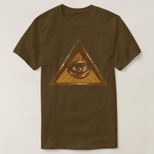 Oogst van verlichtingssterminati, piramide, vervor t-shirt (Design voorkant)