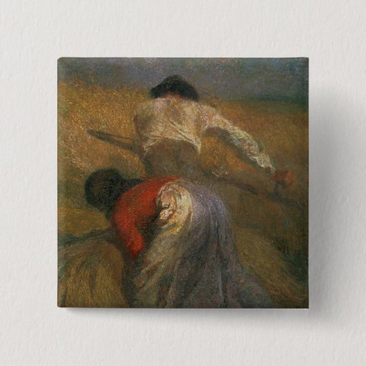 Oogst Vierkante Button 5,1 Cm (Voorkant)