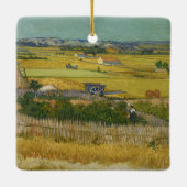 oogst Vincent van Gogh Schilderkunst canvas artwo Keramisch Ornament (Achterkant)