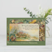 Oogst Vintage Auld Lang Syne Thanksgiving Feestdagenkaart (Staand voorkant)