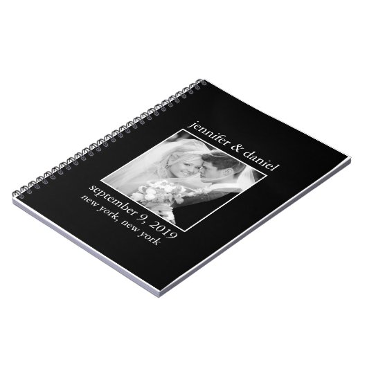 Oogst voor bruine en zwarte bruiloft notitieboek (Linkerzijde)