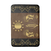 Oogst Vruchtbaarheid Gouden Kokopelli Badmat (Voorkant Verticaal)