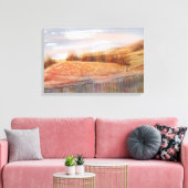Oogst Waterverf Landscape Canvas Afdruk (Insitu (Woonkamer))