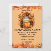 OOGST ZEGEN POTTEN THANKSGIVING UITNODIGING KAART (Voorkant)