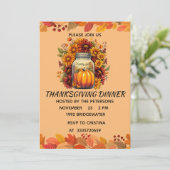 OOGST ZEGEN POTTEN THANKSGIVING UITNODIGING KAART (Staand voorkant)