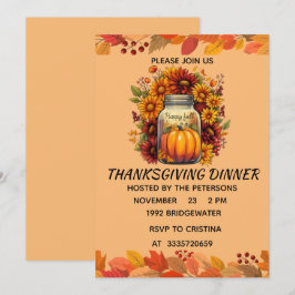 OOGST ZEGENING POTTEN THANKSGIVING UITNODIGINGSKAA KAART