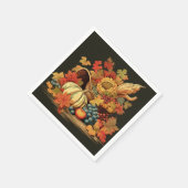 Oogst zegeningen mand: overvloedig feest servet (Hoek)