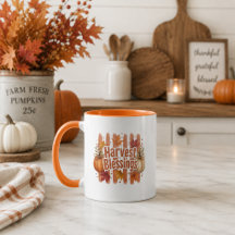 Oogst Zegeningen Thanksgiving Herfst Koffiemok
