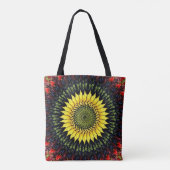 Oogst Zonnebloem Canvas tas (Achterkant)