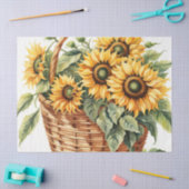 Oogst Zonnebloem mand Tissuepapier (Craft)