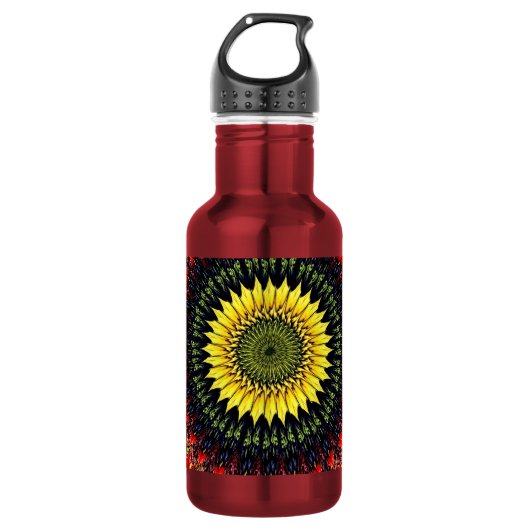 Oogst Zonnebloem Waterfles (Voorkant)