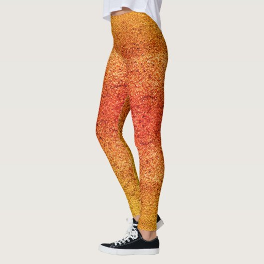 Oogst Zonsondergang Gradiënt Herfst Kleur Leggings (Links)