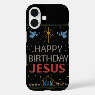 Oogstbeker: Happy Birthday Jesus Red iPhone 16 Hoesje
