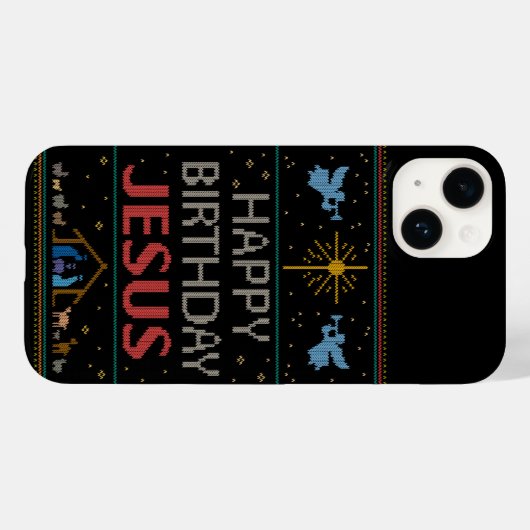 Oogstbeker: Happy Birthday Jesus Red Case-Mate iPhone Case (Achterkant (horizontaal))