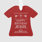 Oogstbeker: Happy Birthday Jesus Red Ornament (achterkant)