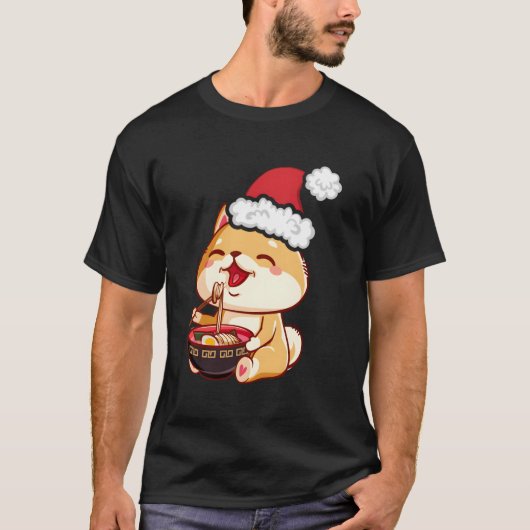 Oogstbeker Kawaii Anime Shiba Inu Eati T-shirt (Voorkant)