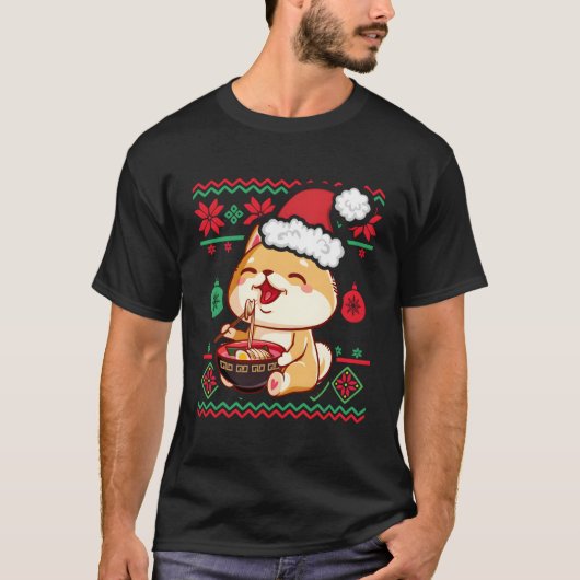 Oogstbeker Kawaii Anime Shiba Inu Eati T-shirt (Voorkant)