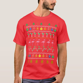 Oogstbeker Kerstmis in juli Flamingo T-shirt