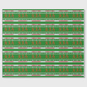 Oogstbeker met kerst Scared Gingerbreadmen Green Cadeaupapier (Vlak)