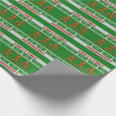 Oogstbeker met kerst Scared Gingerbreadmen Green Cadeaupapier (Hoek)