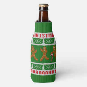 Oogstbeker met kerst Scared Gingerbreadmen Green Flesjeskoeler