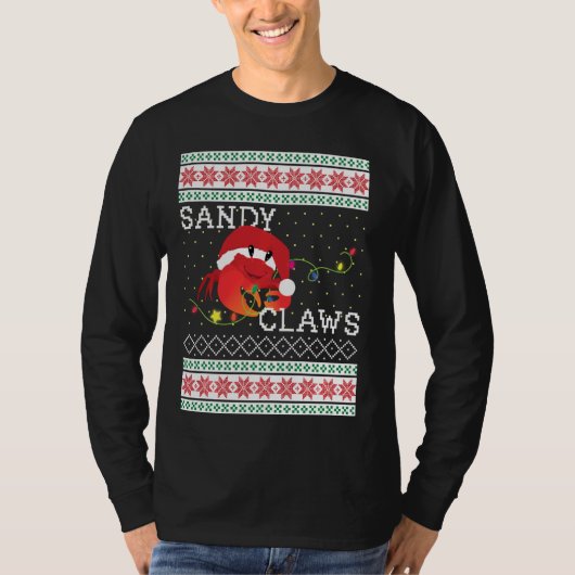 Oogstbeker Sandy Claws Crab Lovers Fun T-shirt (Voorkant)