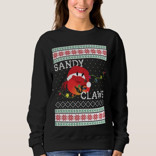Oogstbeker Sandy Claws Crab Lovers Fun Trui (Voorkant)