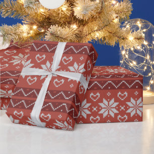 Oogstbeker Scandinavian Knit Red Heart Cadeaupapier