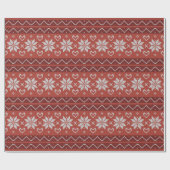 Oogstbeker Scandinavian Knit Red Heart Cadeaupapier (Vlak)
